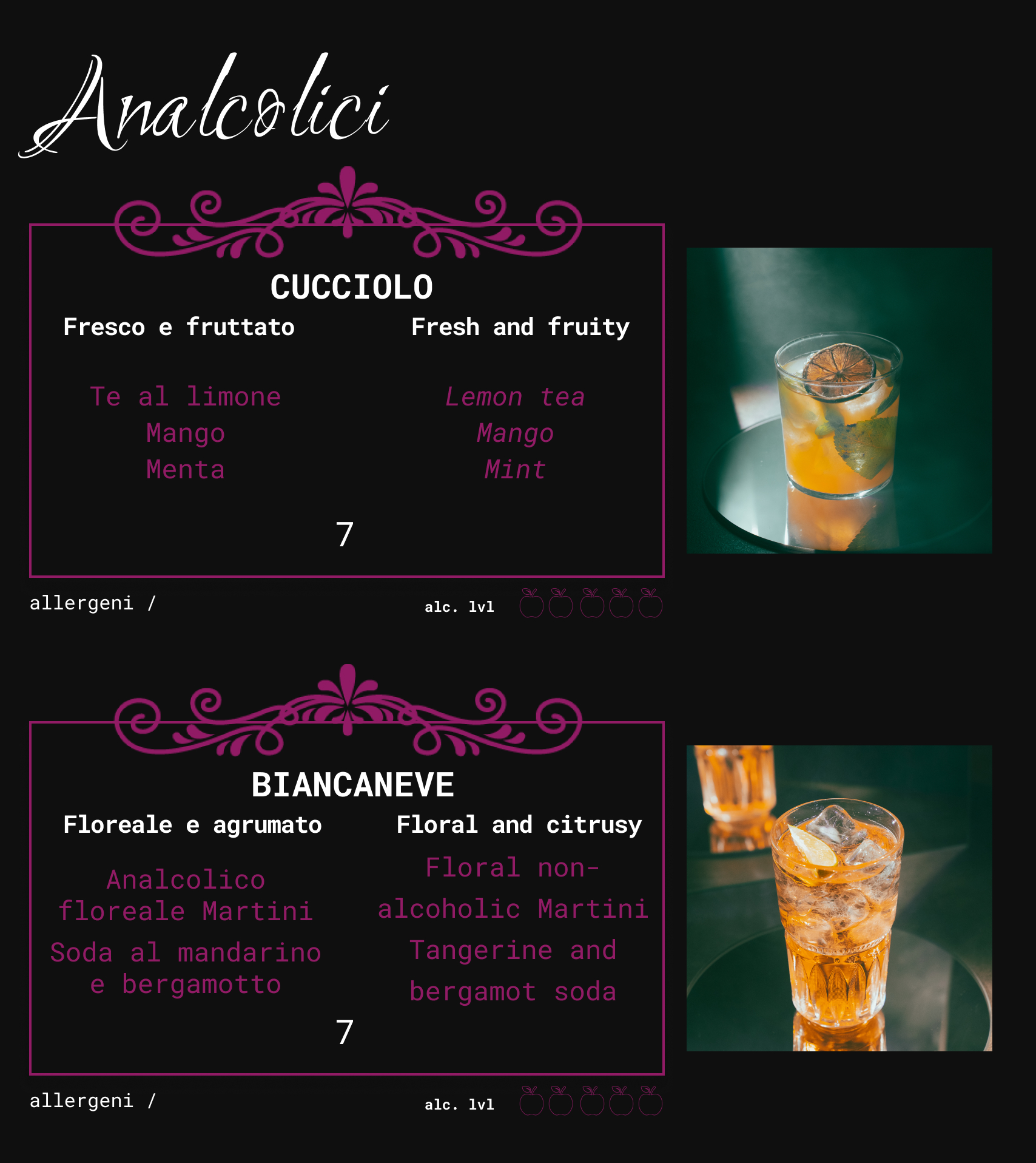 Drink List Cocktail Bar Porto Recanati
